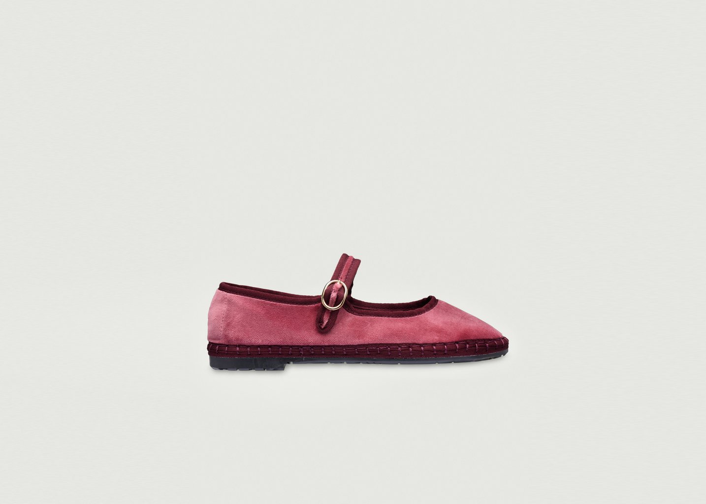 l'exception Ballerine O'Brien en velours Rose Flabelus