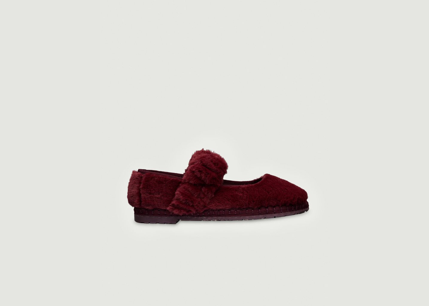 l'exception Ballerines Mafalda Fourrure Bordeaux Flabelus