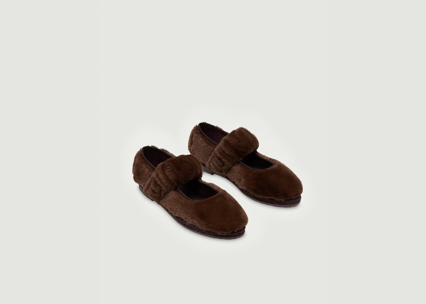 l'exception Ballerines Mafalda Fourrure Marron Flabelus