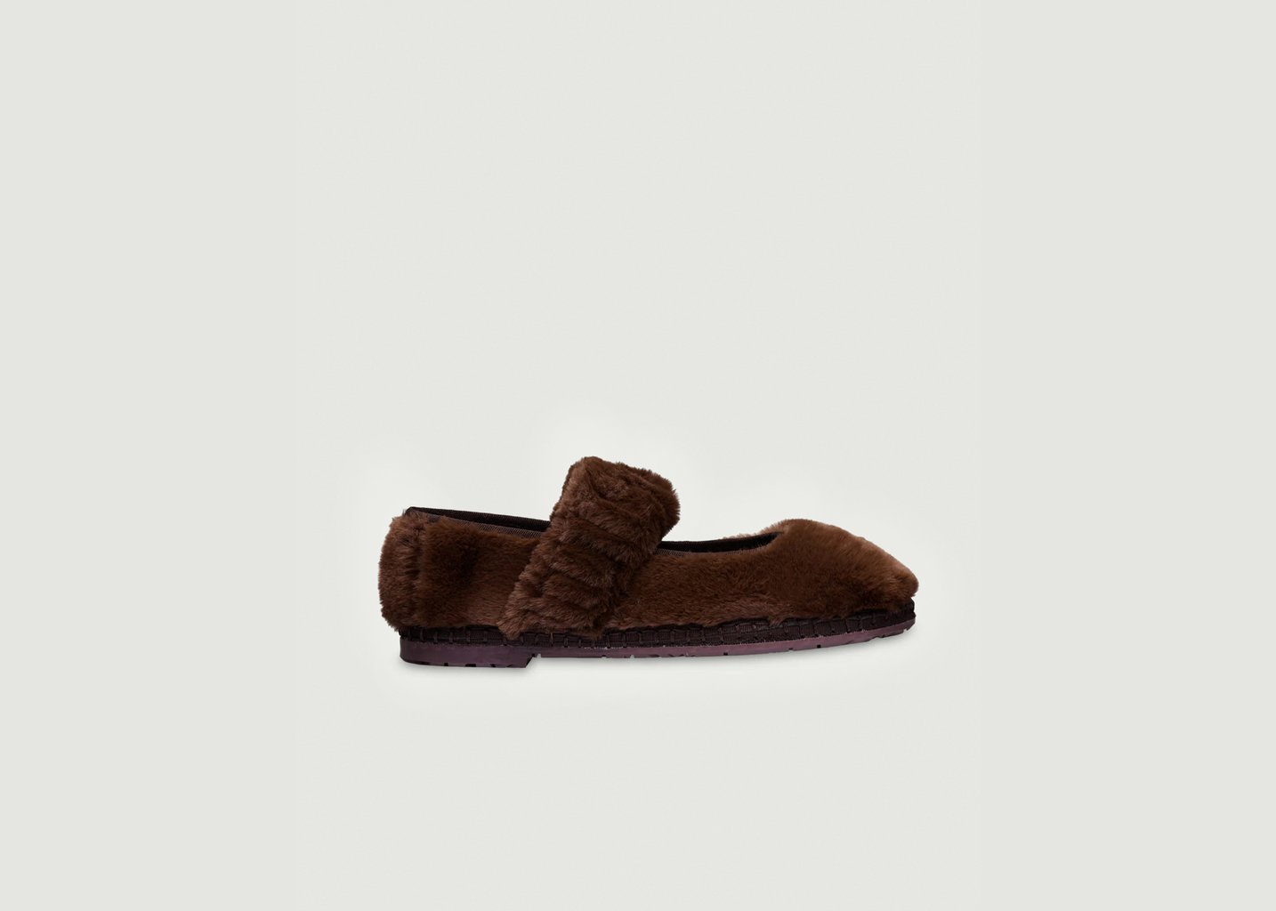 l'exception Ballerines Mafalda Fourrure Marron Flabelus