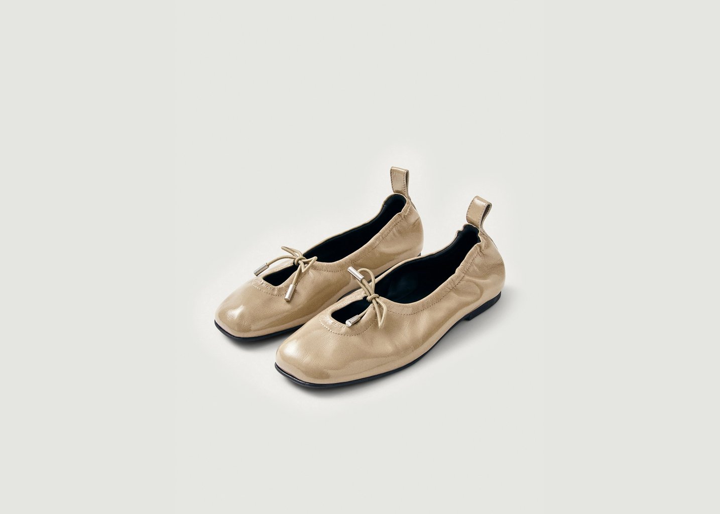 L'exception Ballerines Rosalind En Cuir Beige Alohas