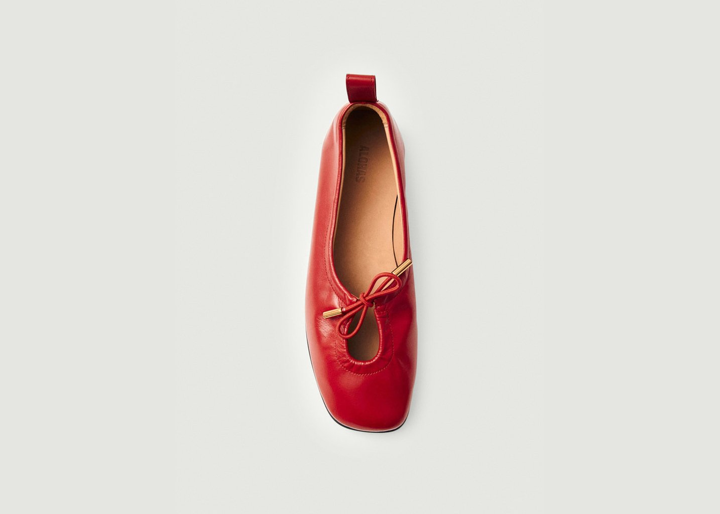 L'exception Ballerines Rosalind En Cuir Rouge Alohas