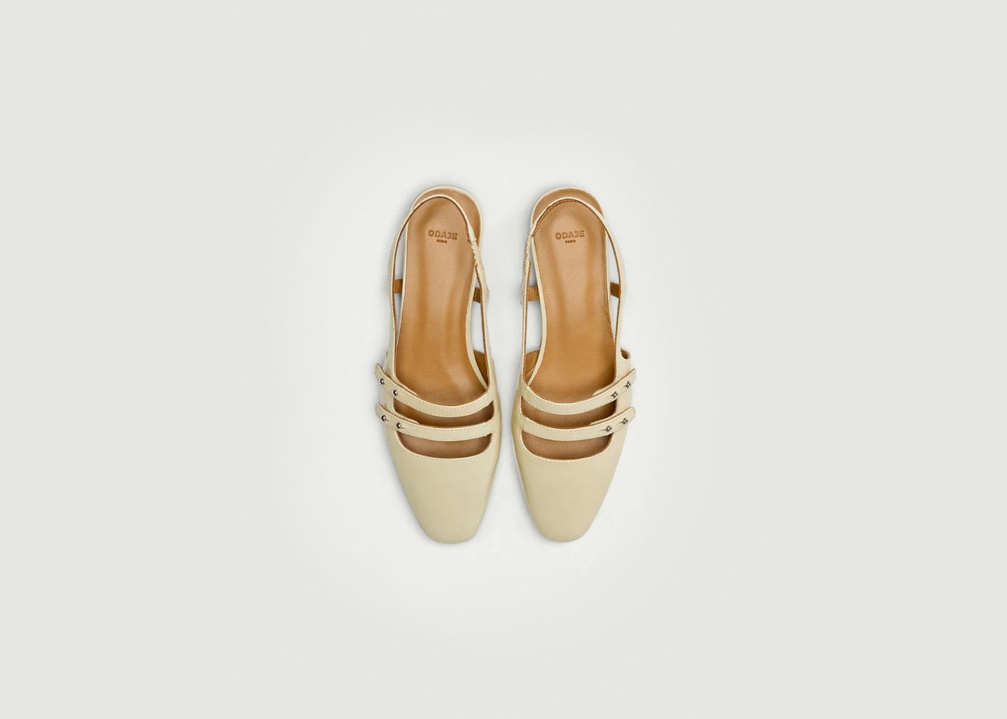 L'exception Ballerines Soli Ecru Odaje Ex M.Moustache