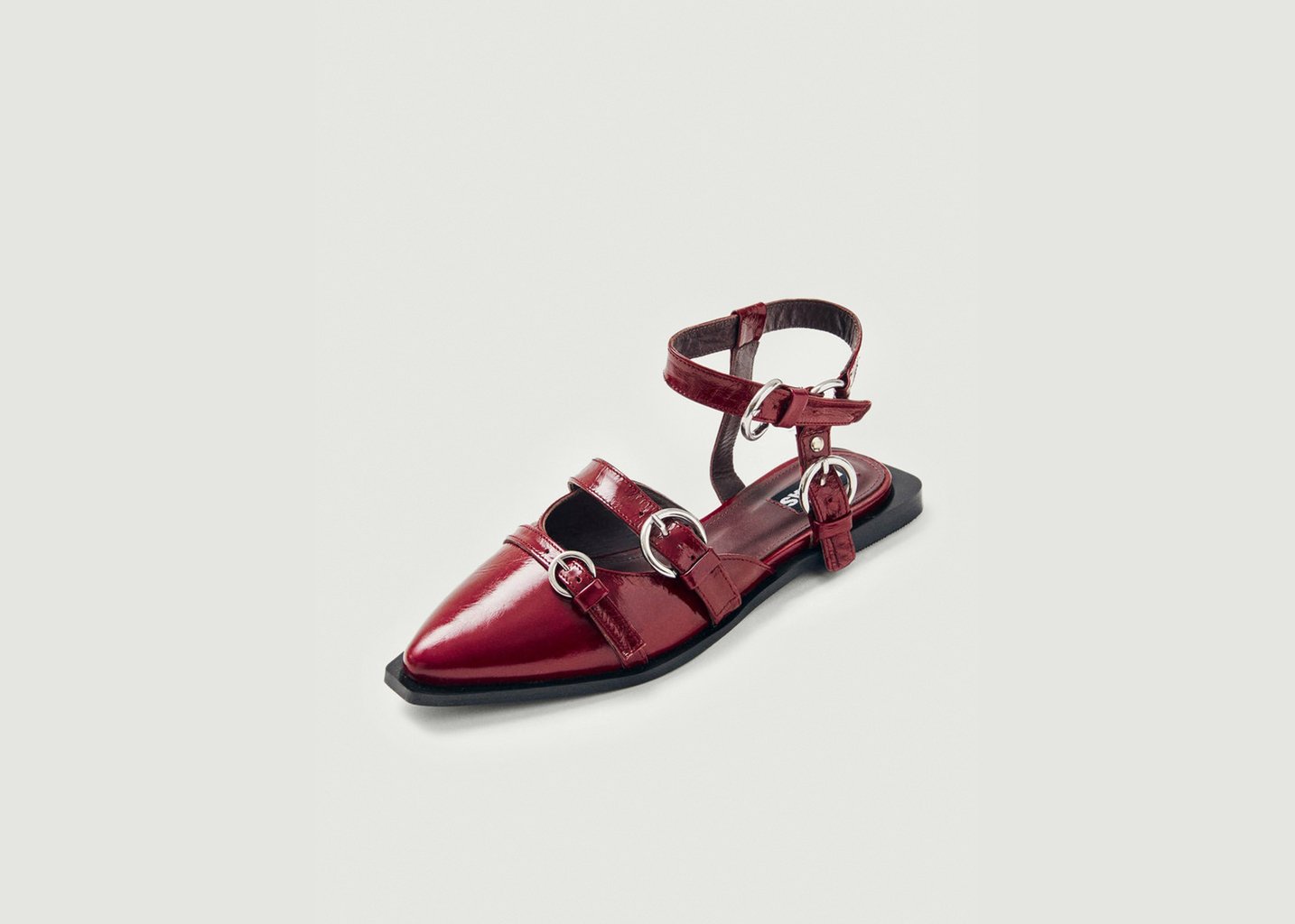 L'exception Ballerines Thalara En Cuir Bordeaux Alohas