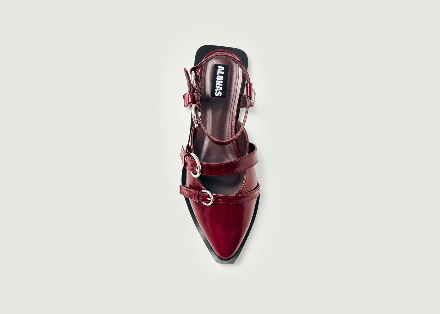 L'exception Ballerines Thalara En Cuir Bordeaux Alohas