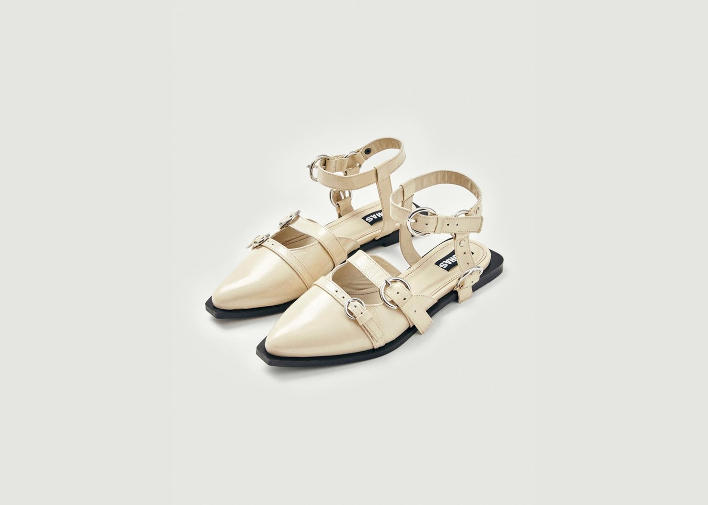 L'exception Ballerines Thalara En Cuir Crème Alohas
