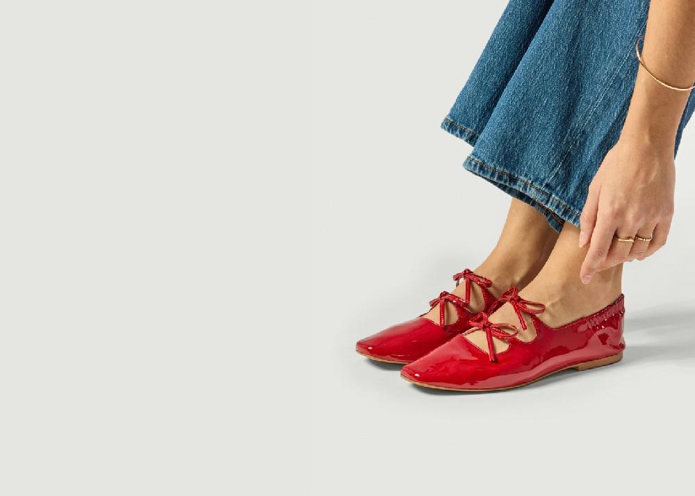 L'exception Ballerines Tula Rouge Odaje Ex M.Moustache