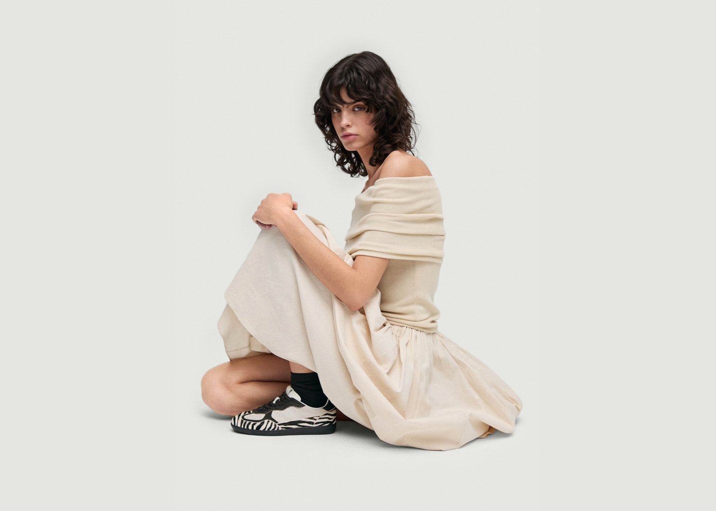 L'exception Basket Tb.490 En Cuir Souple Marron Alohas