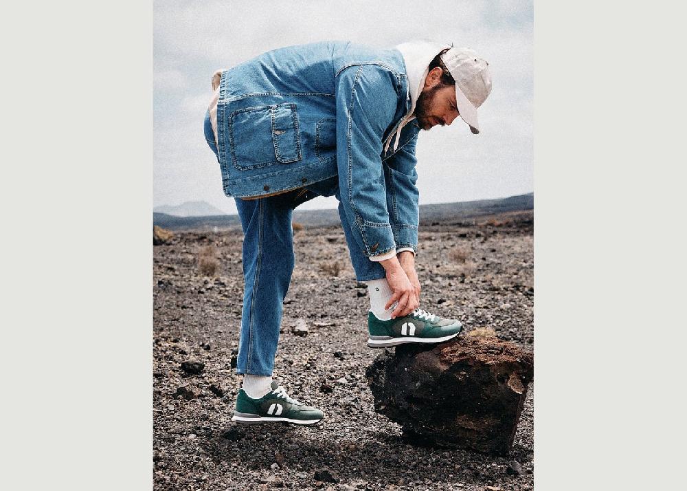 L'exception Baskets Basses Adrien Vert Odaje Ex M.Moustache