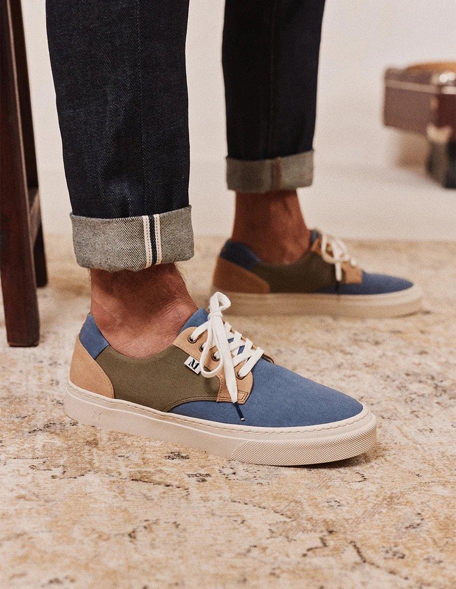 L'exception Baskets Basses Alexandre Toile Multicolore Odaje Ex M.Moustache