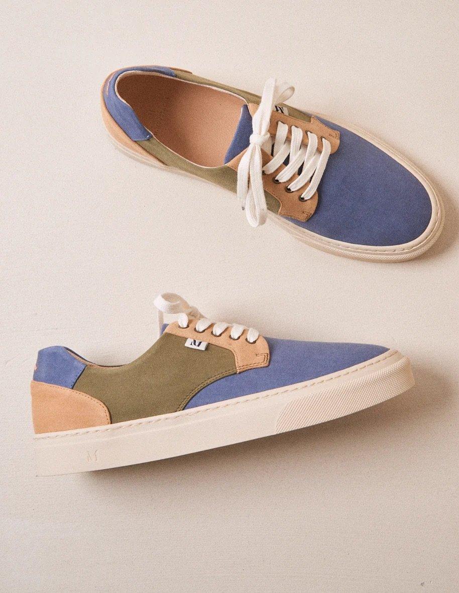 L'exception Baskets Basses Alexandre Toile Multicolore Odaje Ex M.Moustache