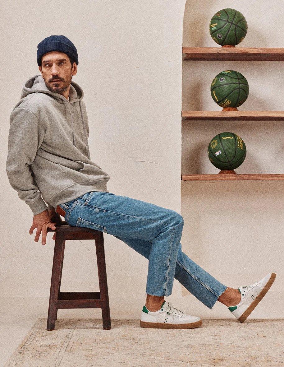 L'exception Baskets Basses Arthur Blanc Odaje Ex M.Moustache