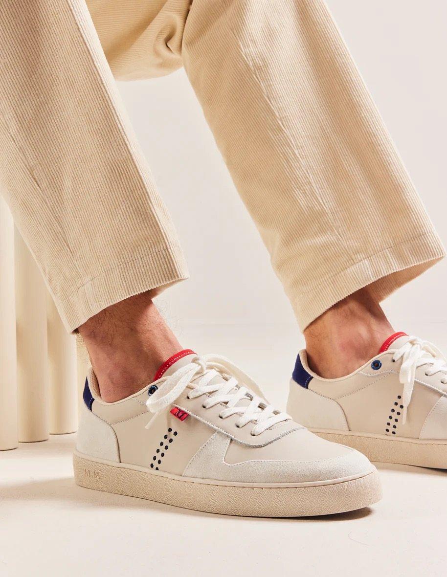 L'exception Baskets Basses Arthur Crème Odaje Ex M.Moustache