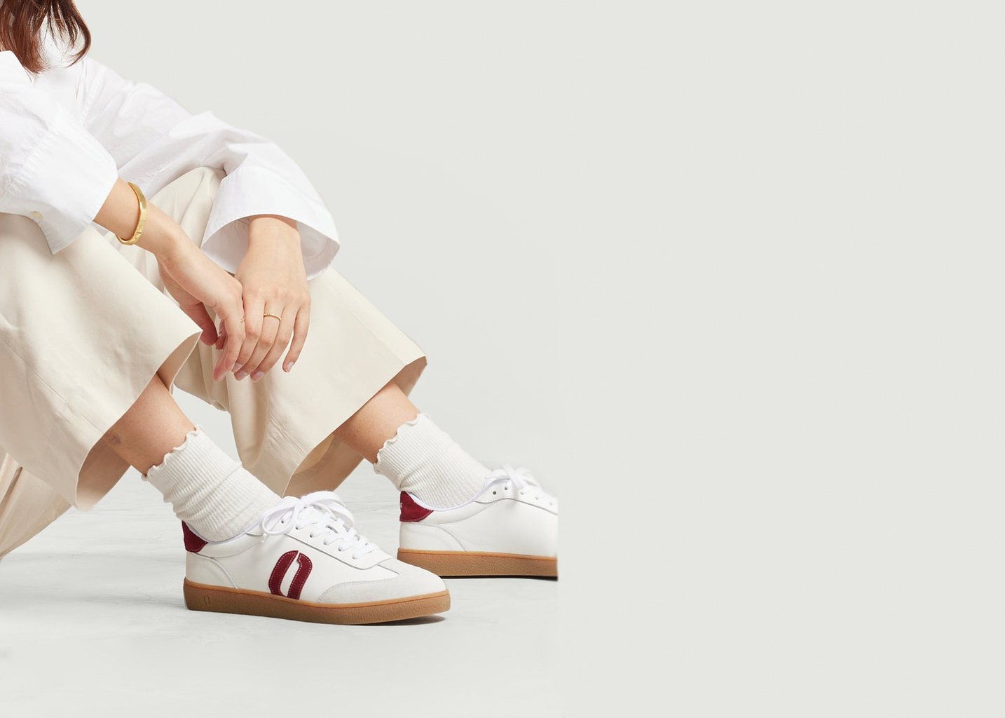 L'exception Baskets Basses Lucia Blanc Odaje Ex M.Moustache