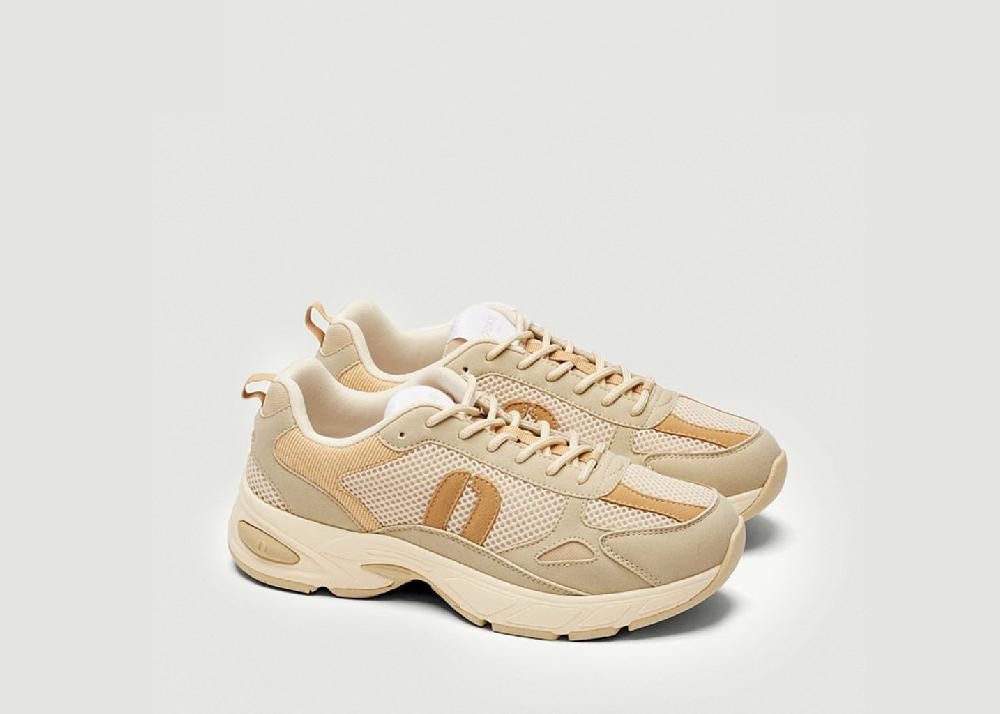L'exception Baskets Basses Maé Beige Odaje Ex M.Moustache