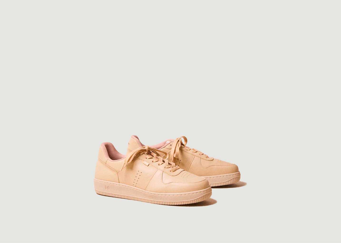 l'exception Baskets basses Maxence cuir Crème Odaje ex M.Moustache