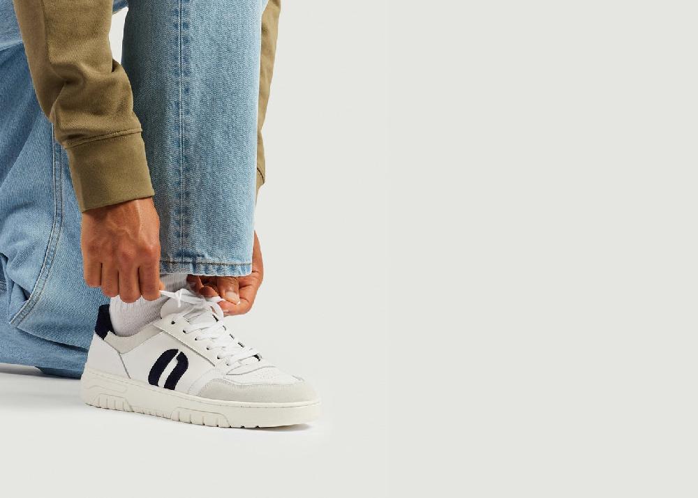 L'exception Baskets Basses Nino Blanc Odaje Ex M.Moustache