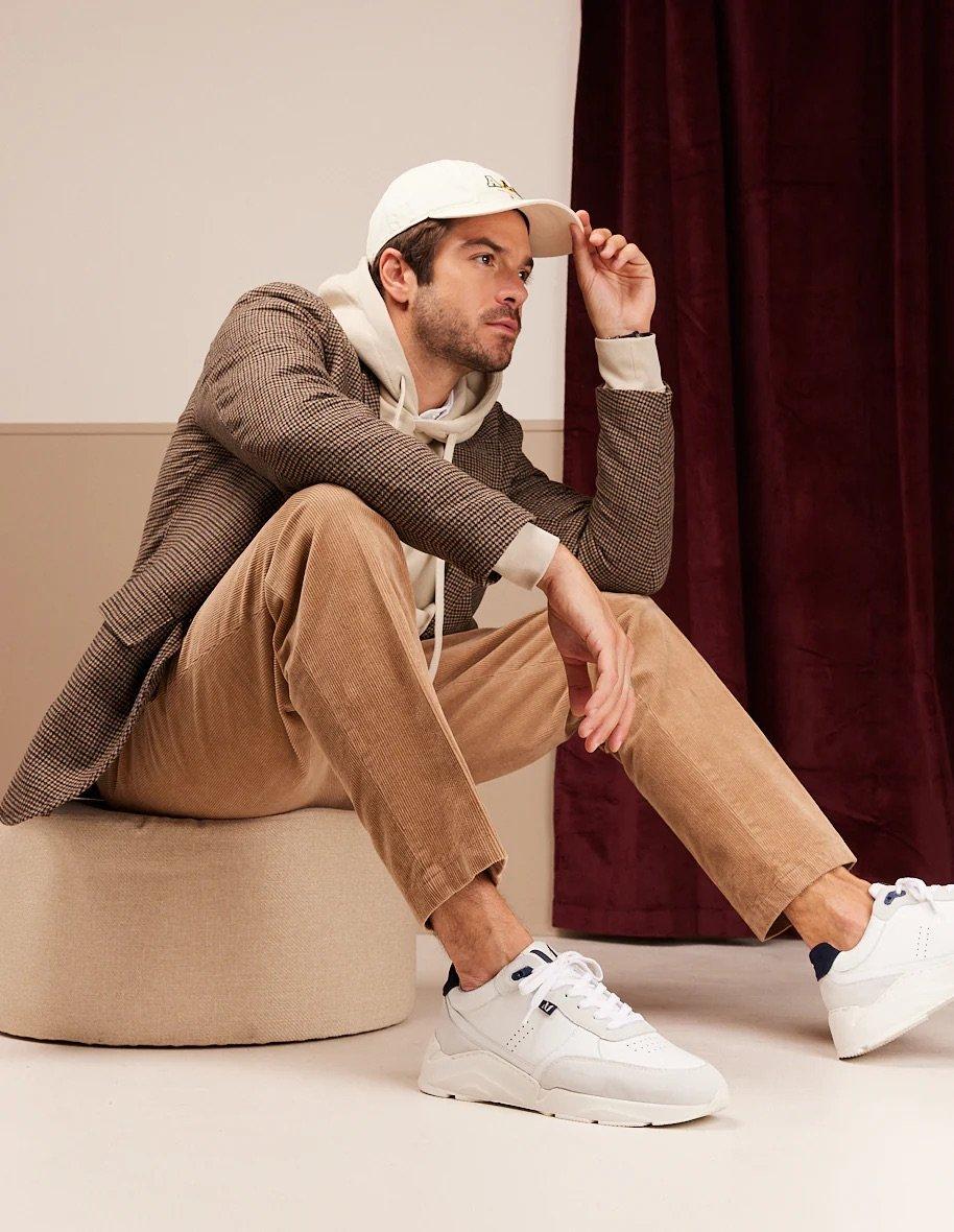 L'exception Baskets Basses Stanislas Blanc Odaje Ex M.Moustache