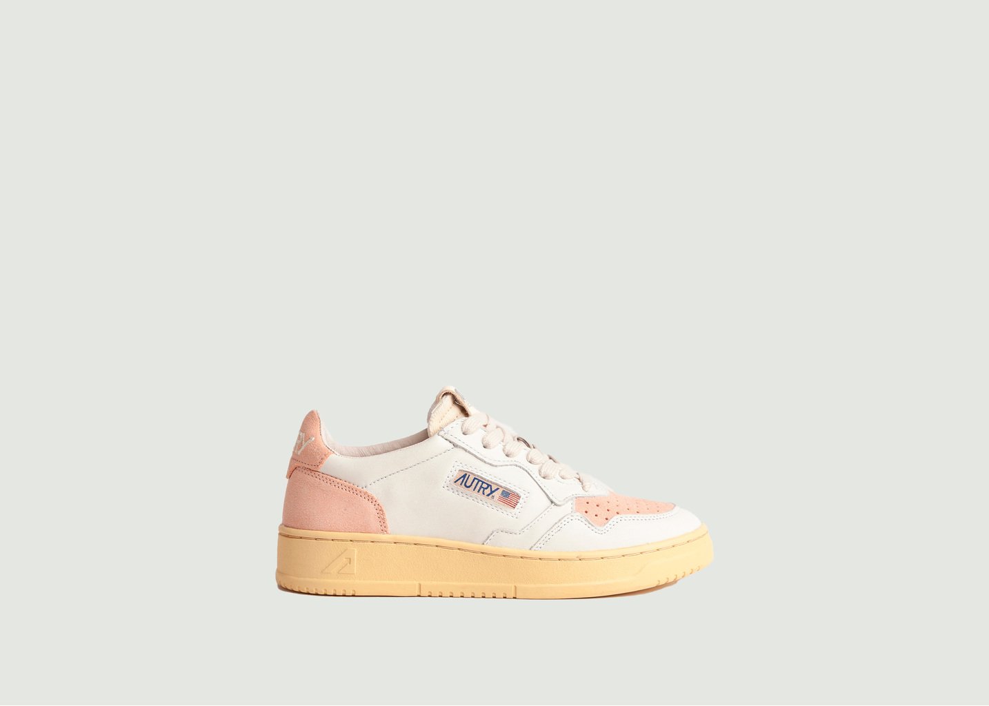 l'exception Baskets Medalist Low Daim et Cuir Rose AUTRY