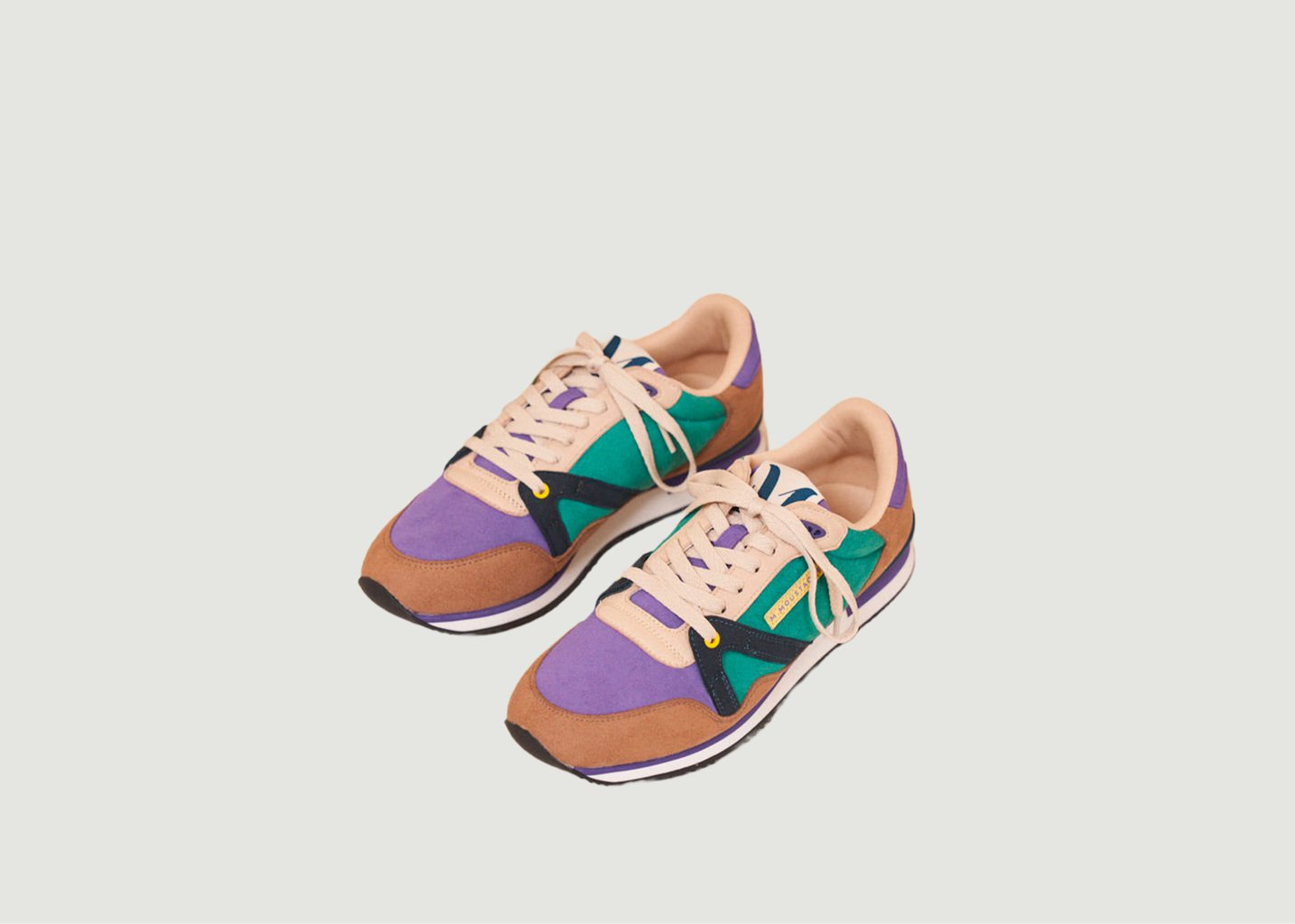 l'exception Baskets running André suède vegan Multicolore Odaje ex M.Moustache