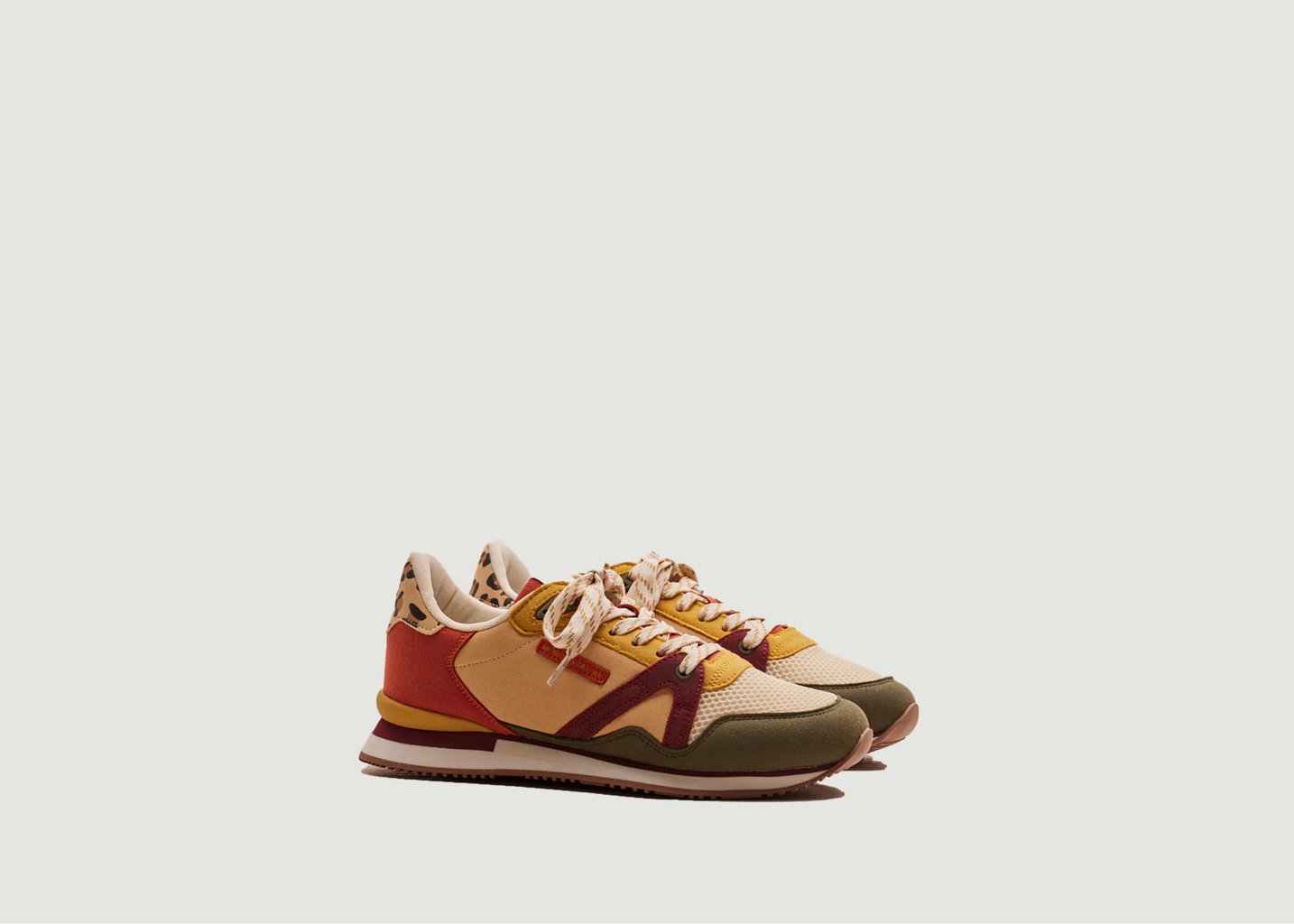 l'exception Baskets running Andrée suède vegan et mesh Multicolore Odaje ex M.Moustache