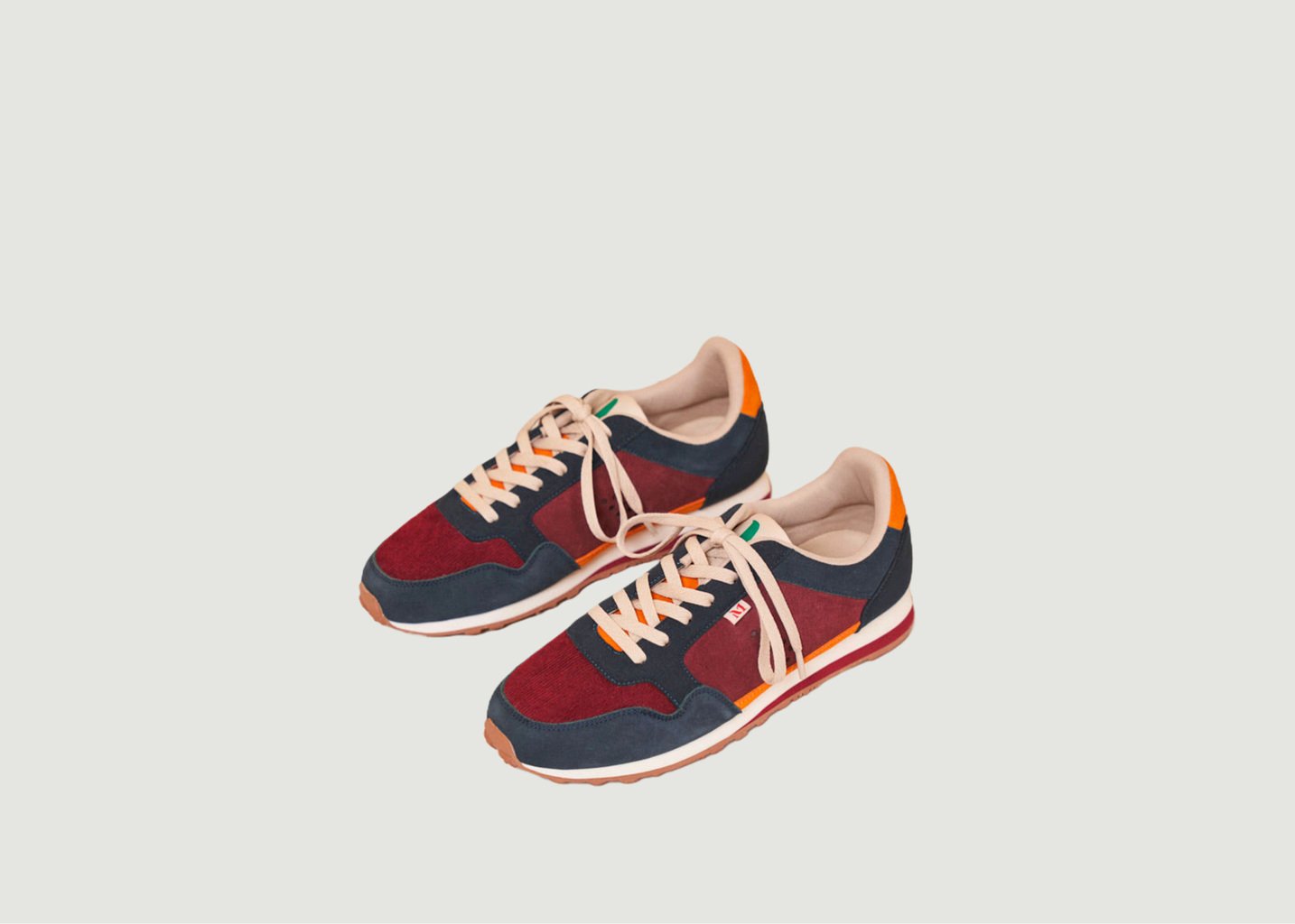 l'exception Baskets running Gabriel suède vegan et velours Multicolore Odaje ex M.Moustache