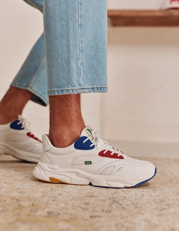 L'exception Baskets Running Nathanael Blanc Odaje Ex M.Moustache