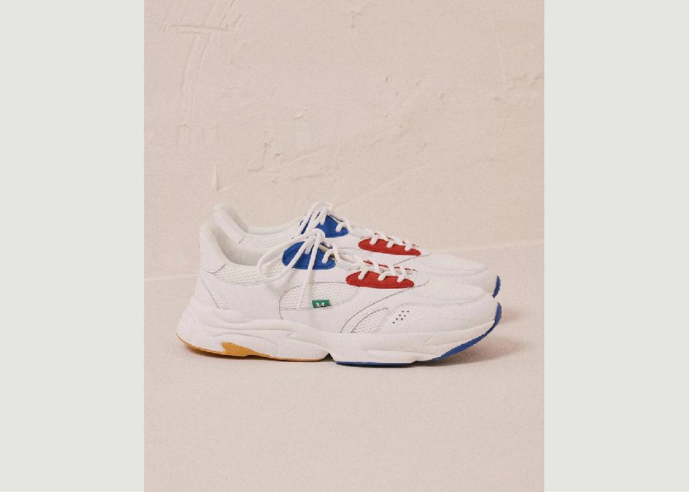 l'exception Baskets running Nathanael Blanc Odaje ex M.Moustache