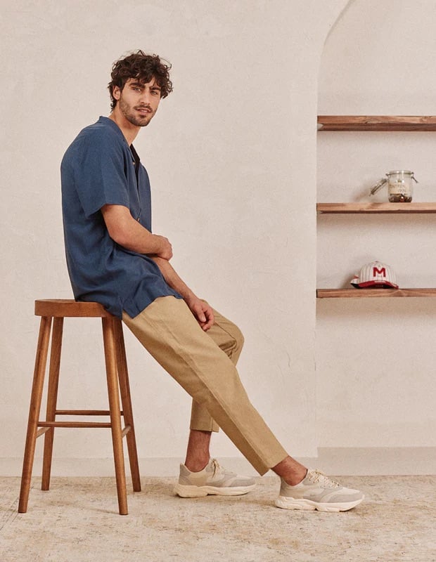 L'exception Baskets Running Nathanael Crème Odaje Ex M.Moustache