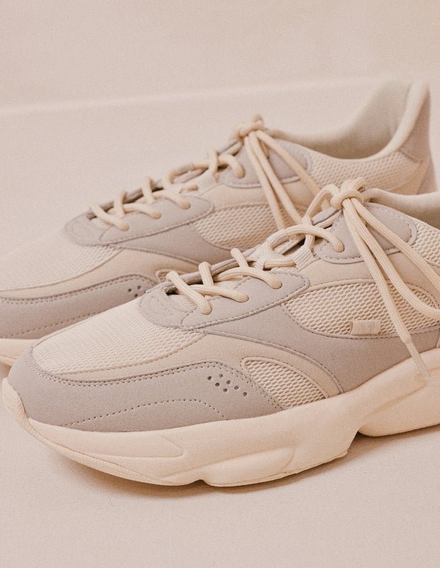 L'exception Baskets Running Nathanael Crème Odaje Ex M.Moustache