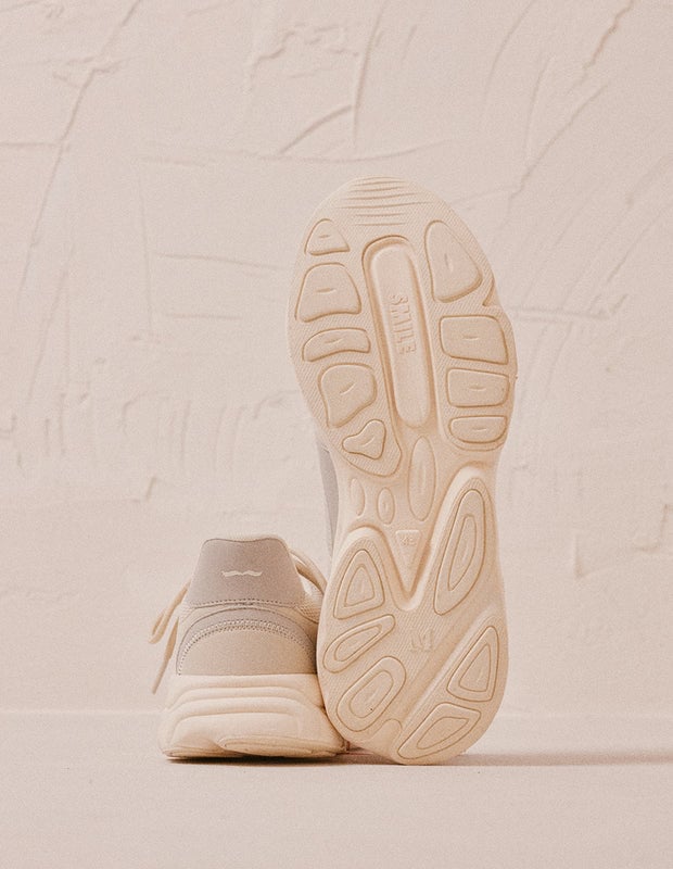 L'exception Baskets Running Nathanael Crème Odaje Ex M.Moustache