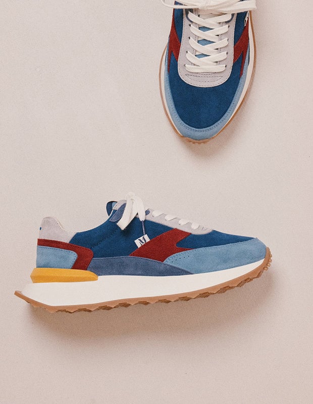 L'exception Baskets Running Yael Bleu Odaje Ex M.Moustache