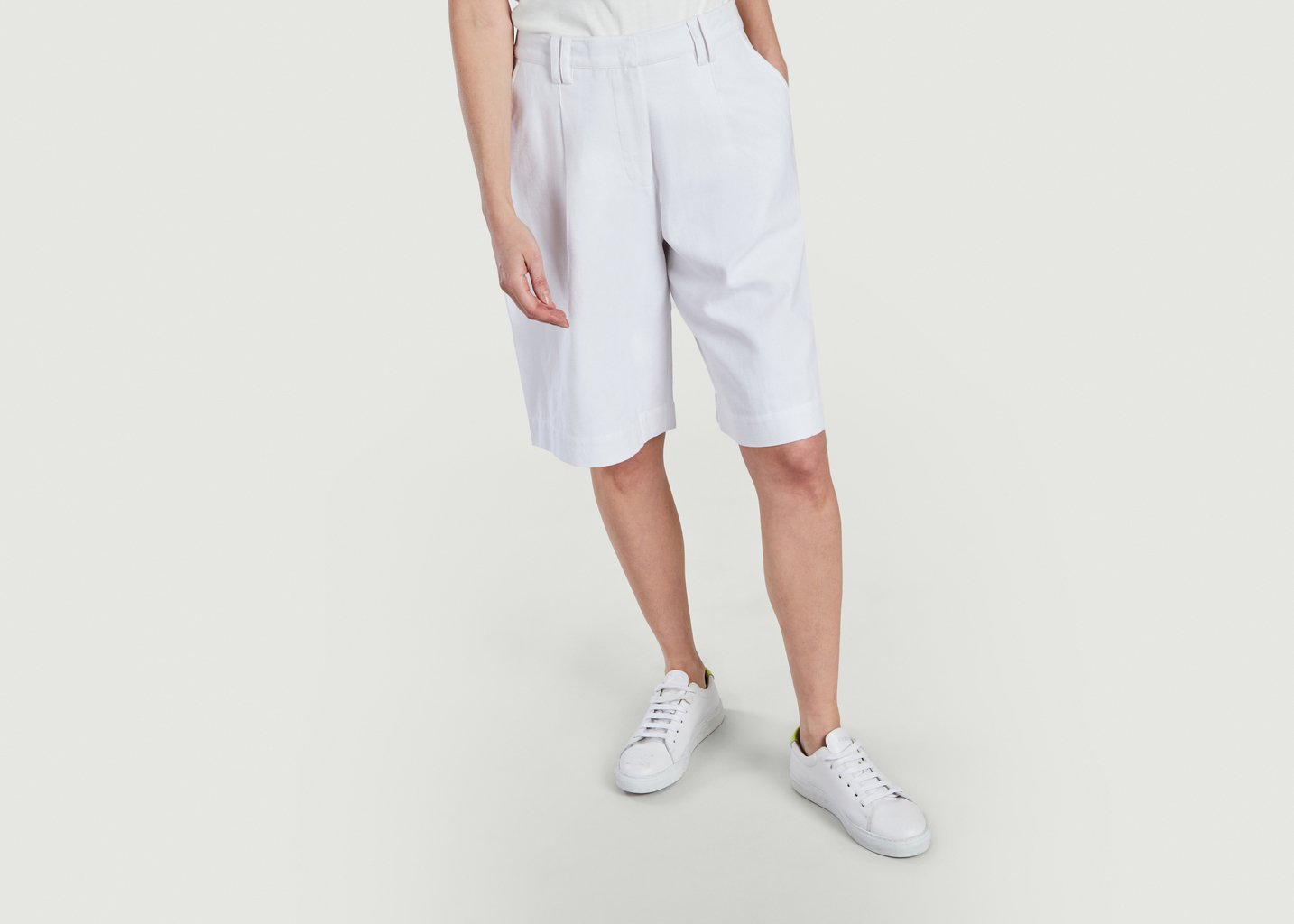 l'exception Bermuda en coton bio Polly Blanc People Tree