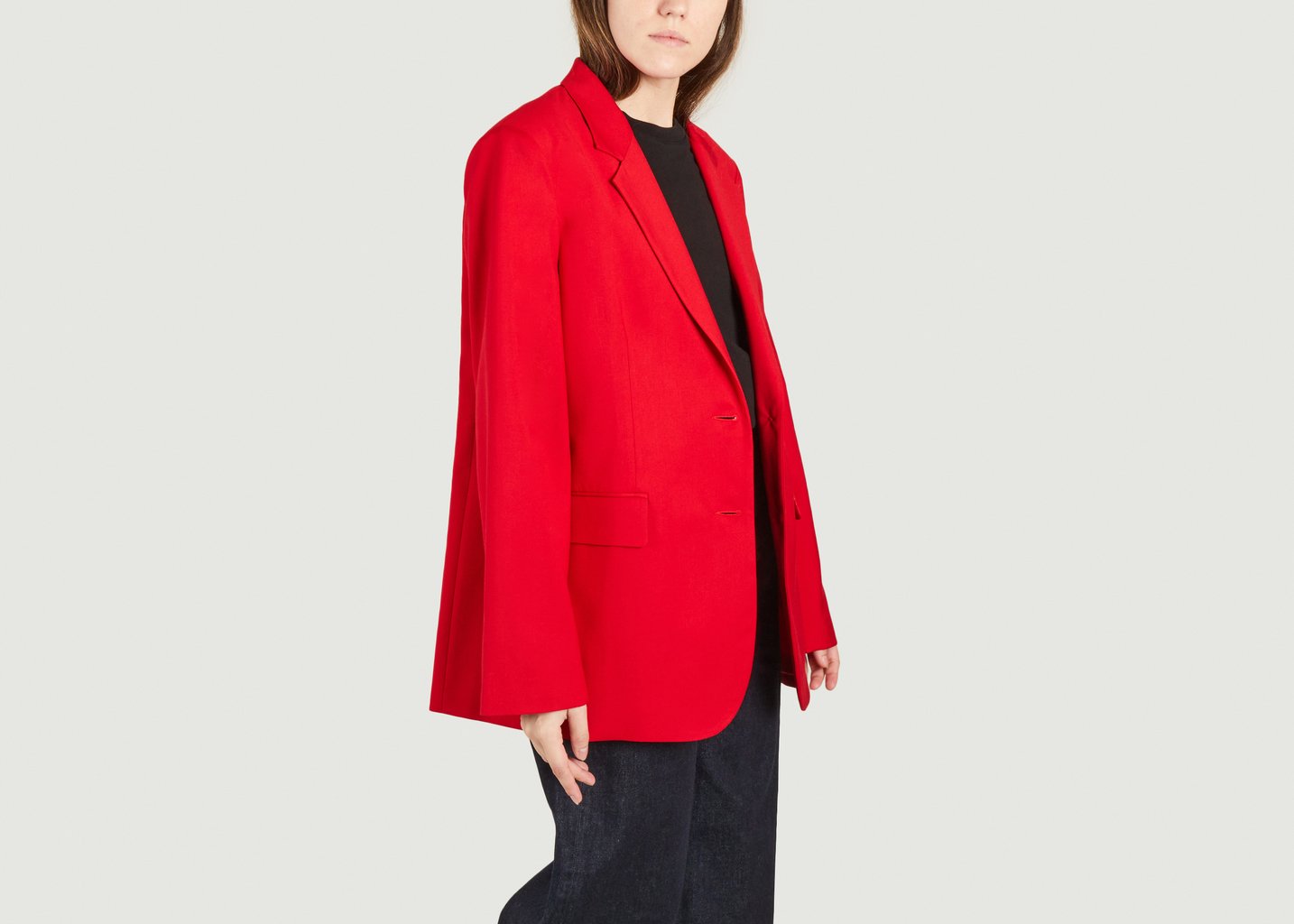 L'exception Blazer Oversize Rouge Parisienne Et Alors