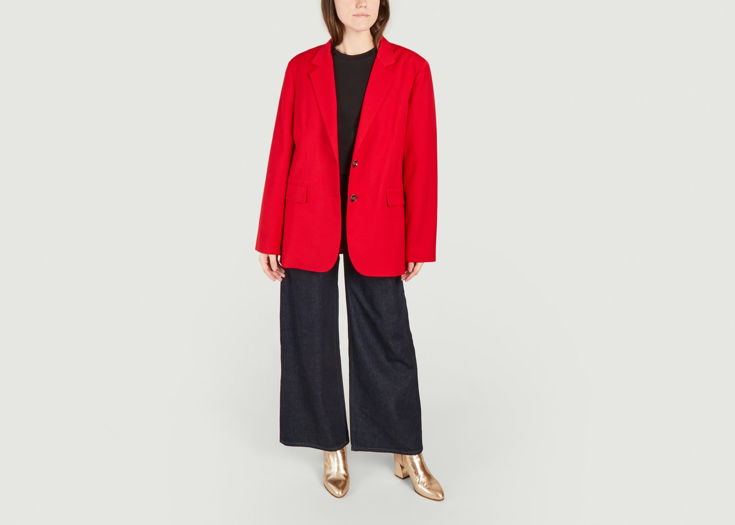L'exception Blazer Oversize Rouge Parisienne Et Alors