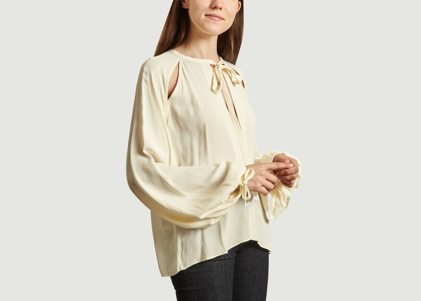 L'exception Blouse Ajourée Henrya Crème By Malene Birger