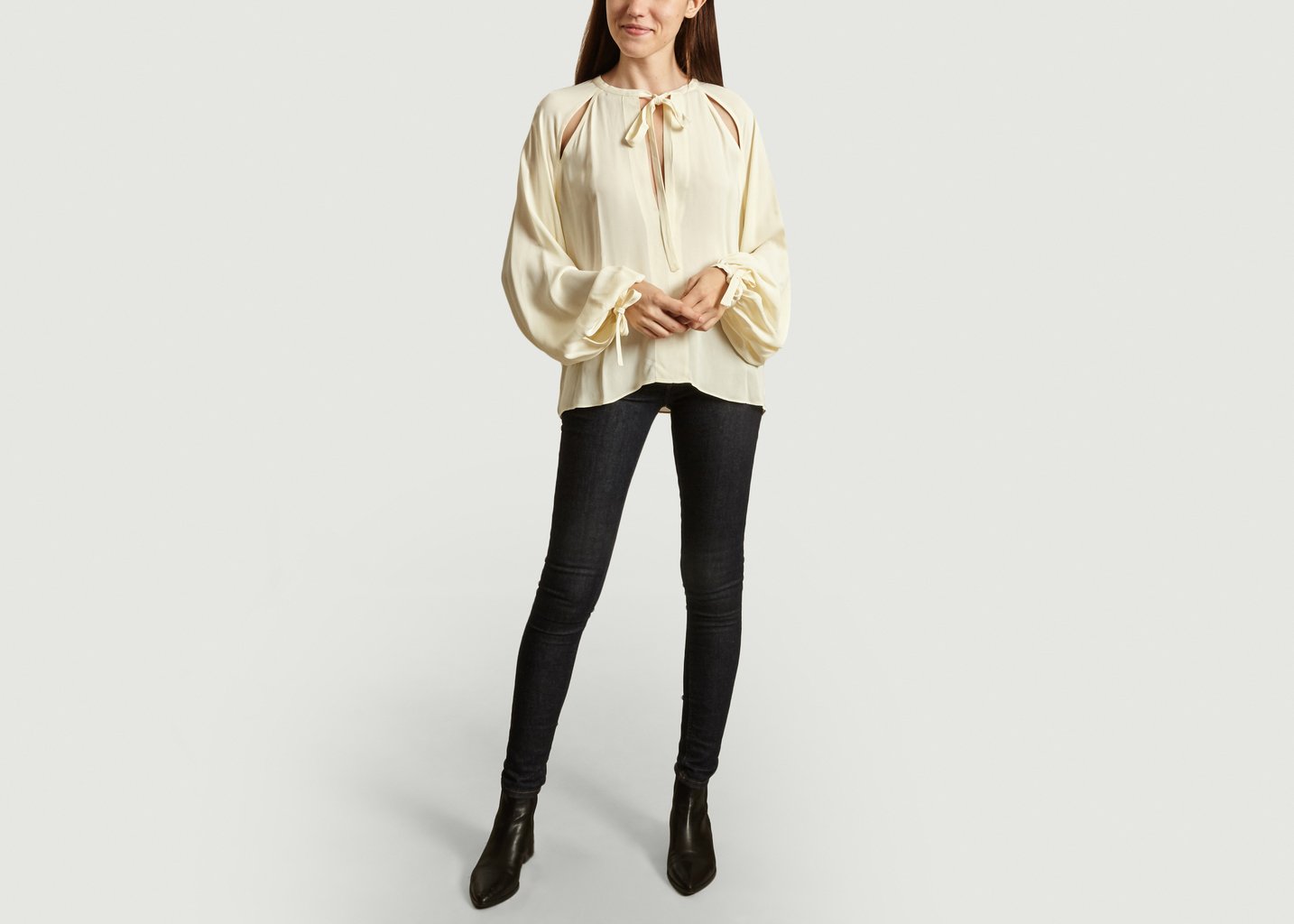 L'exception Blouse Ajourée Henrya Crème By Malene Birger