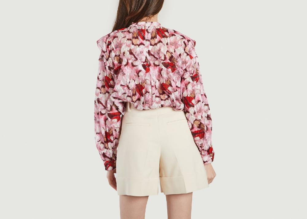 L'exception Blouse Carus En Soie Et Coton Multicolore IRO Paris