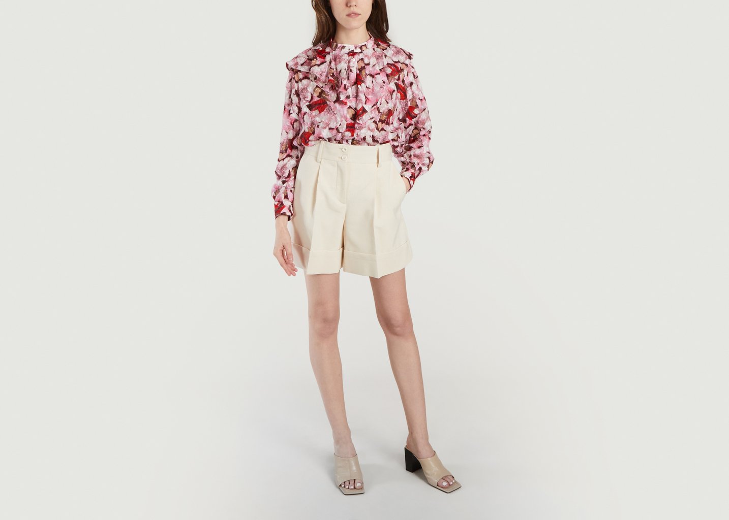 L'exception Blouse Carus En Soie Et Coton Multicolore IRO Paris