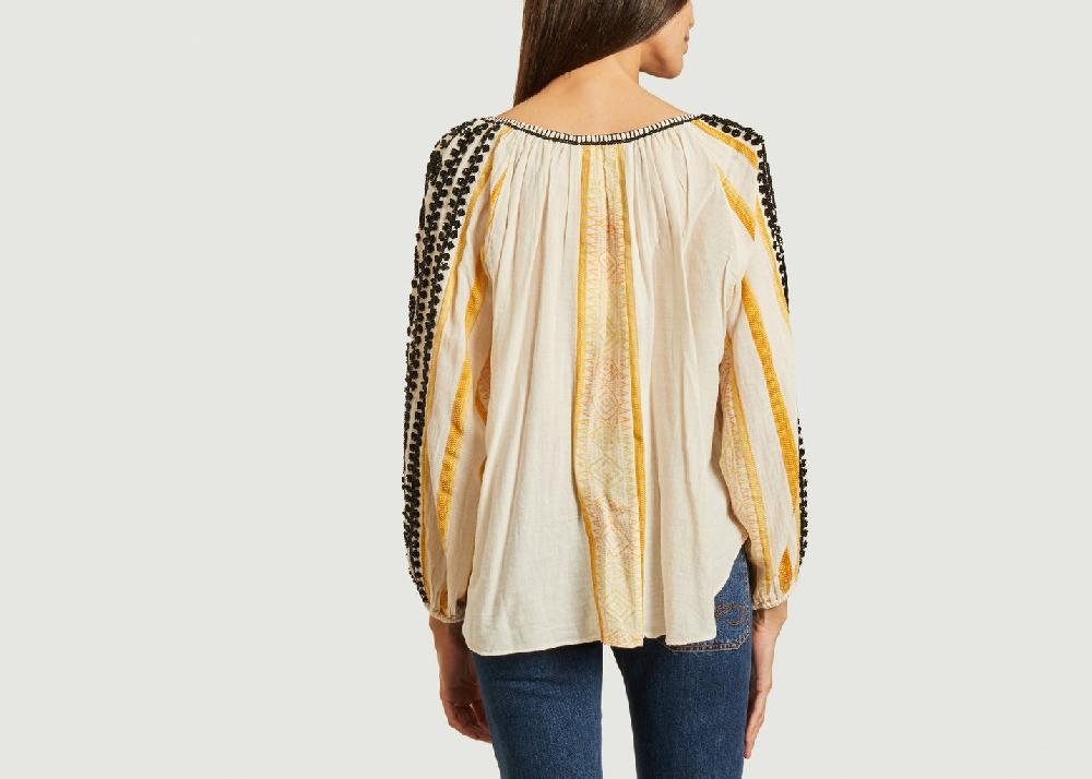 L'exception Blouse Constanta à Motifs Ivoire Mes Demoiselles
