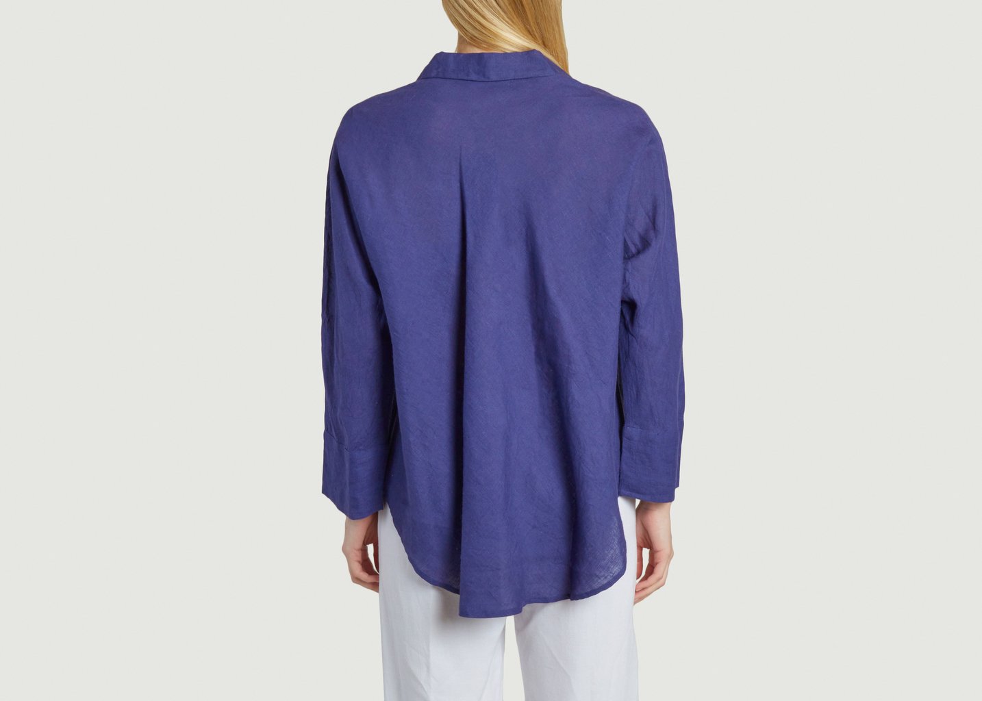 L'exception Blouse En Lin Ciccio Bleu Roi Mes Demoiselles