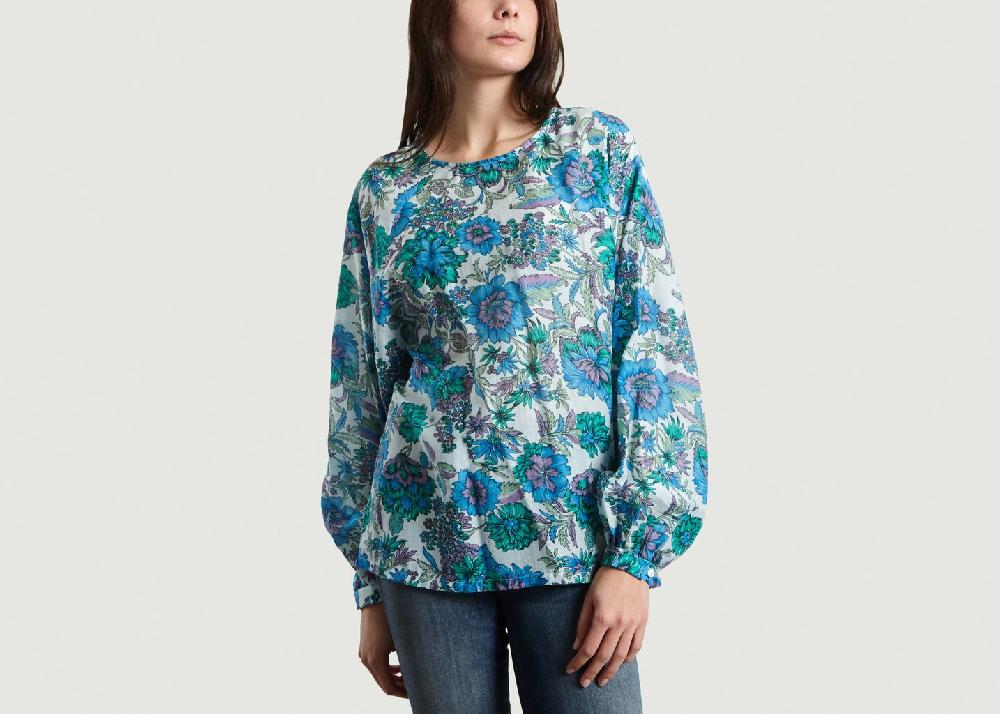 l'exception Blouse Fleurie Manches Longues Scarlett Multicolore Essentiel Antwerp