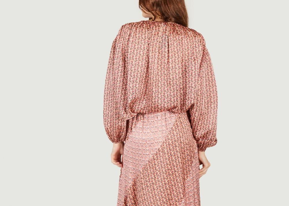 L'exception Blouse Imprimé Fleuri Lolivate Rose Maje