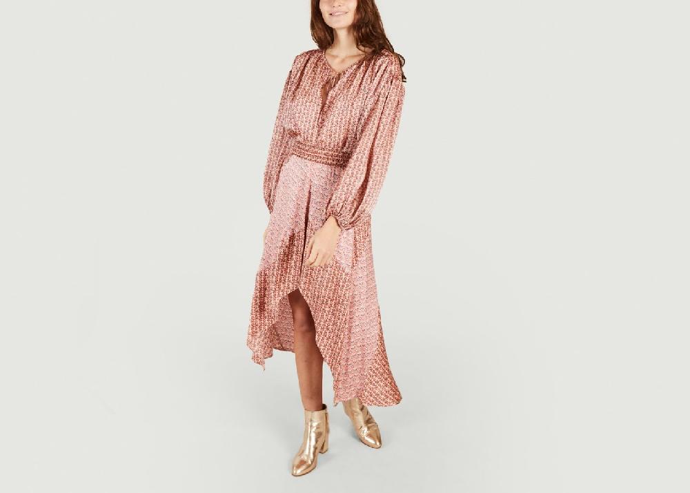 L'exception Blouse Imprimé Fleuri Lolivate Rose Maje