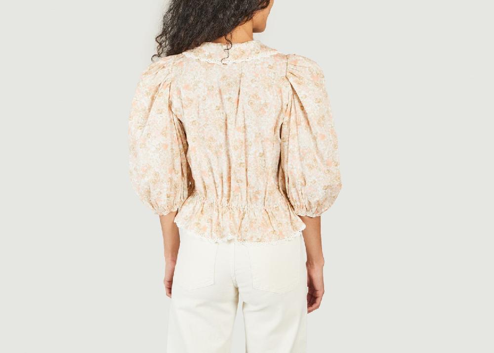 L'exception Blouse Imprimé Fleuri Manches 3/4 Citi Rose Maje
