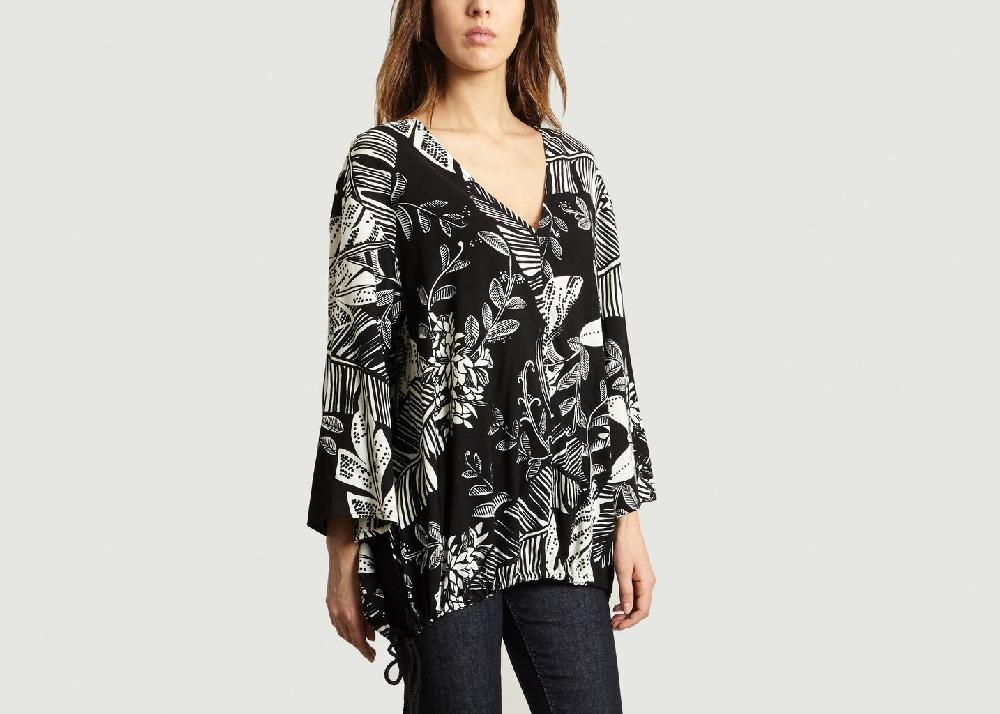 L'exception Blouse Imprimé Jungle Noir See By Chloé