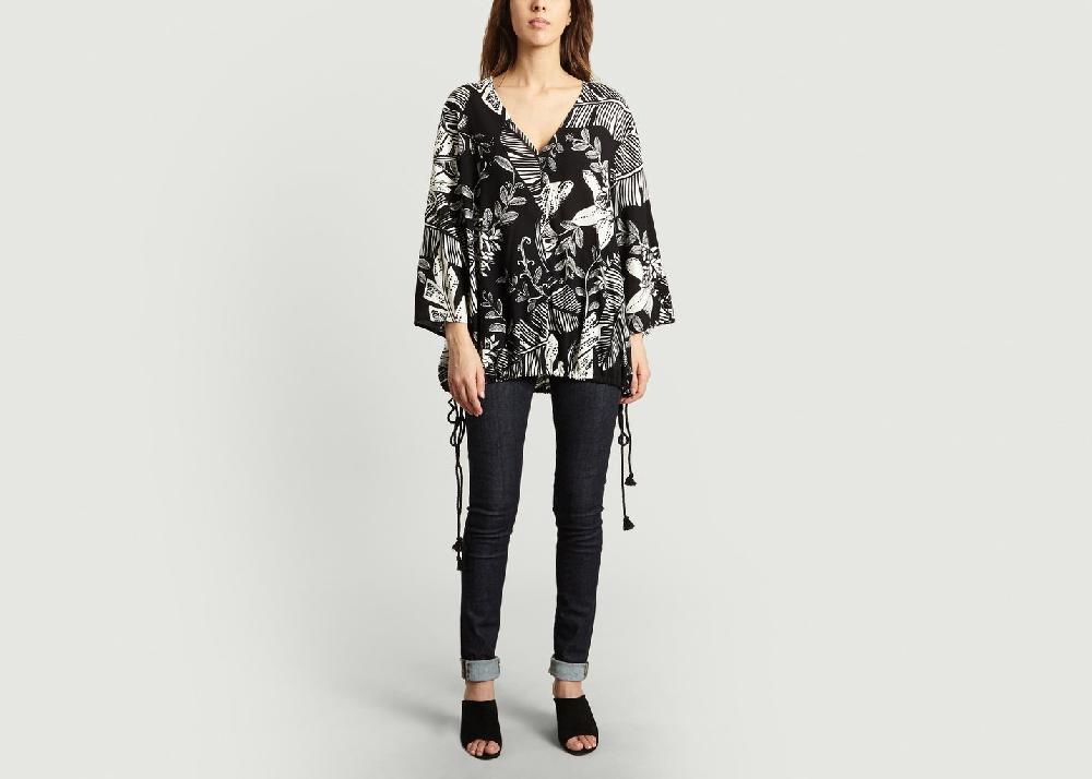 L'exception Blouse Imprimé Jungle Noir See By Chloé