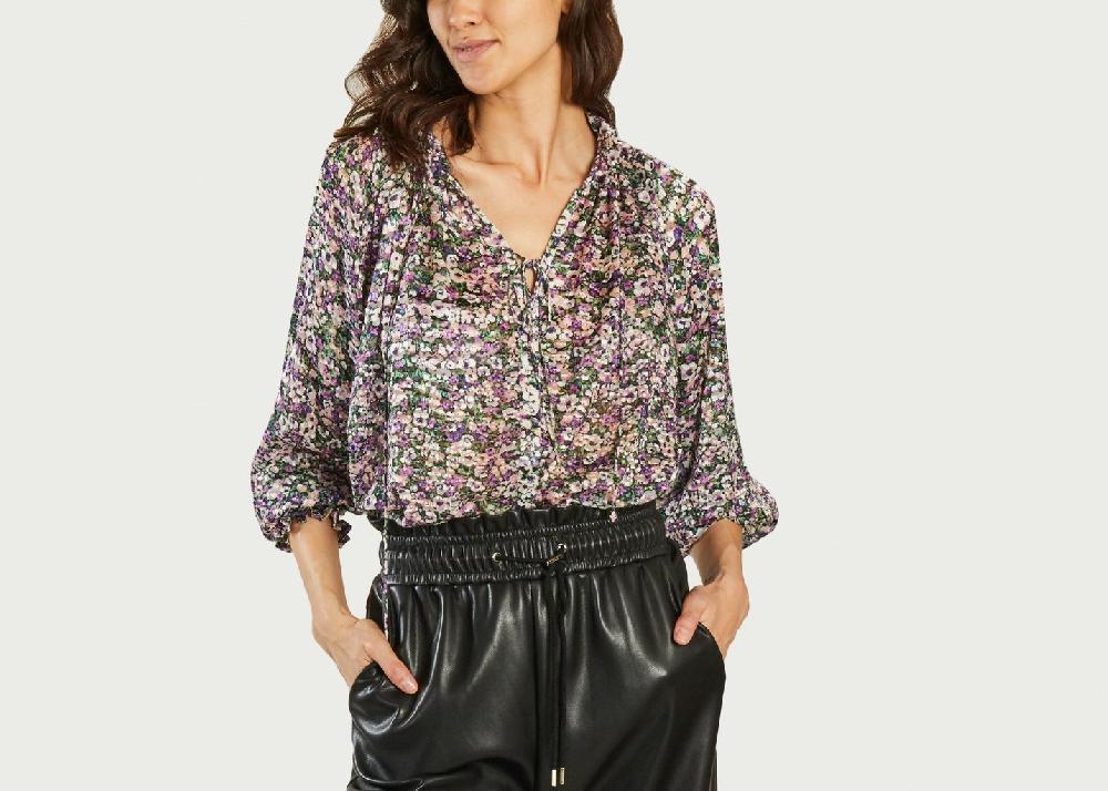 l'exception Blouse imprimé Liberty Leony Mauve Suncoo