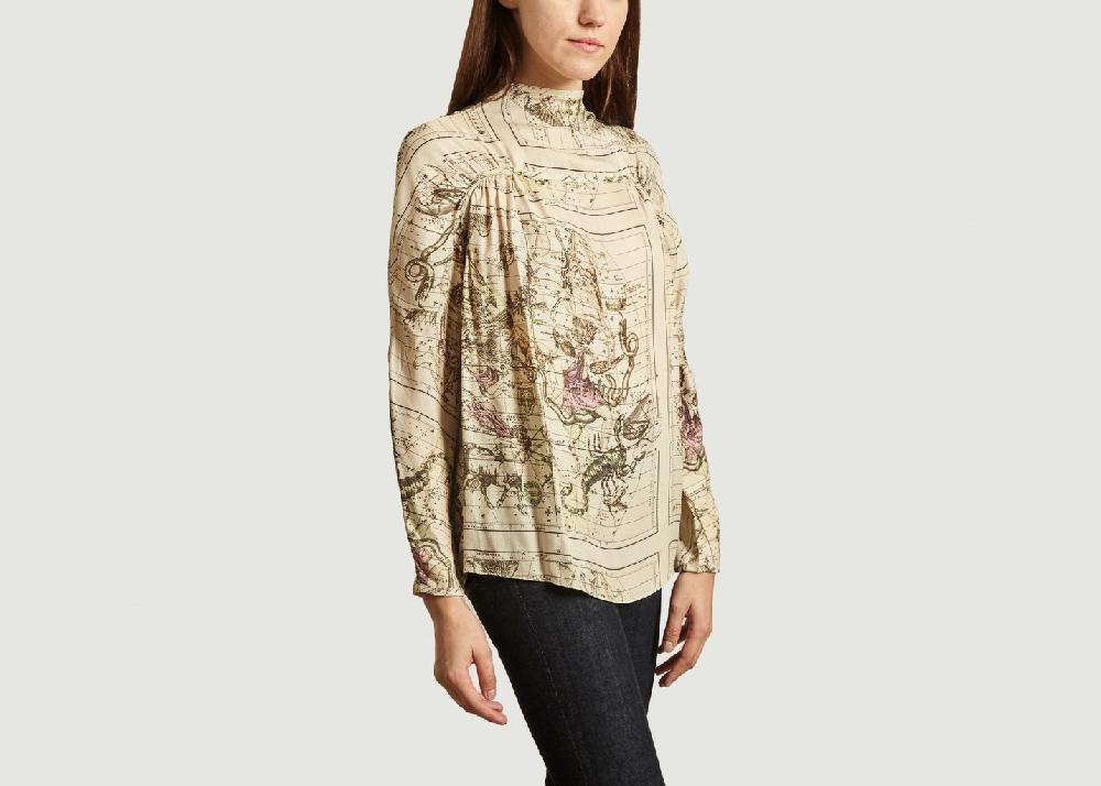L'exception Blouse Imprimée Beaune Beige By Malene Birger