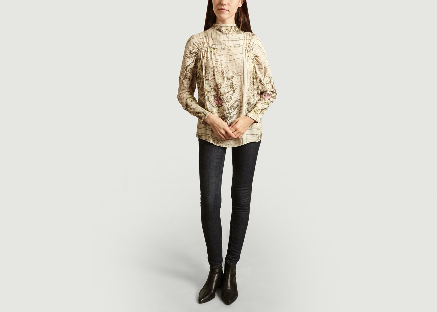 L'exception Blouse Imprimée Beaune Beige By Malene Birger